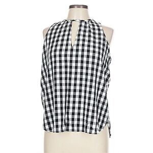LOFT Monochrome Checkered Sleeveless Top